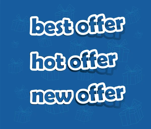 Best, hot and new offer — Stock Vector