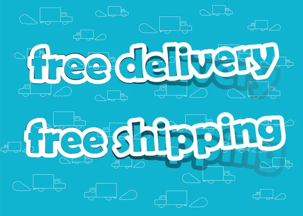 Ingyenes szállítás és a szabad hajózás — Stock Vector