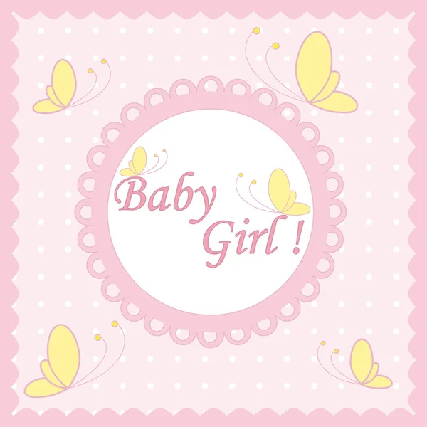 stock vector Baby girl, card