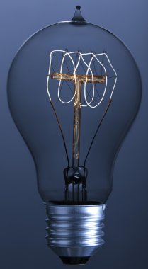 Lightbulb with spiral filament clipart