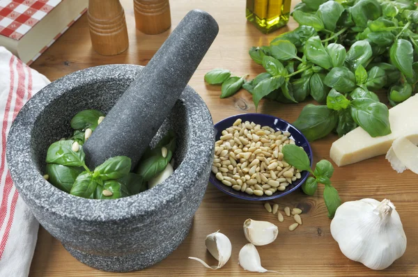 stock image Making Pesto!