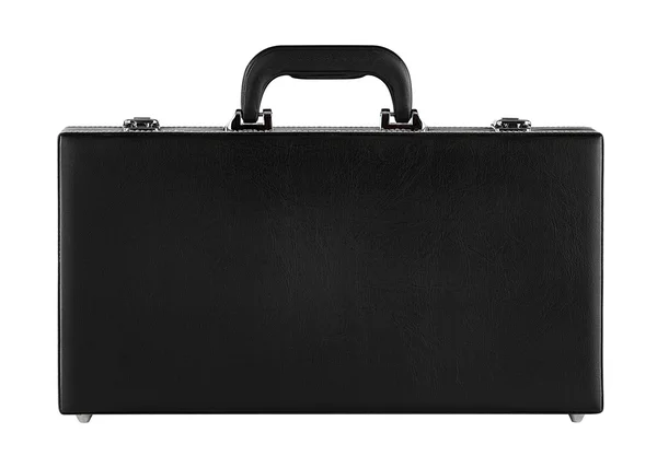Черный чемодан на белом Стоковая Картинка