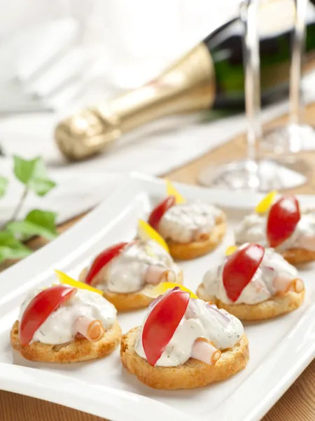 Creamy canapés Royalty Free Stock Images
