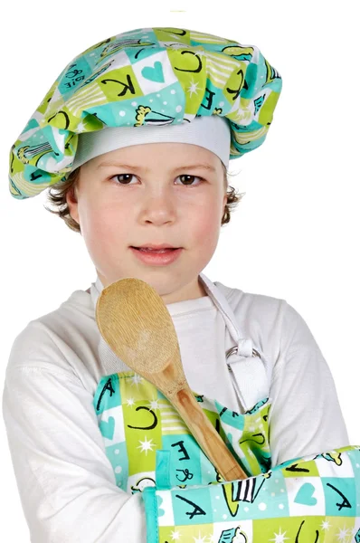 Rozkošný budoucí kuchaře — Stock fotografie