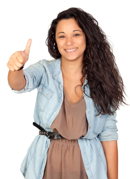 Mujer atractiva diciendo Ok —  Fotos de Stock