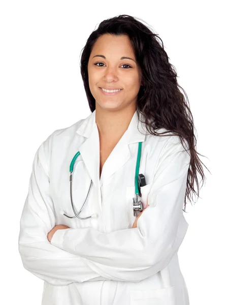 Aantrekkelijke brunette arts — Stockfoto