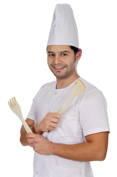 Bucătar atractiv fericit — Fotografie, imagine de stoc