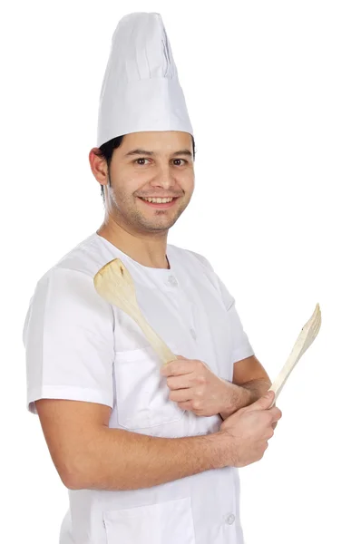 Feliz cocinero atractivo — Foto de Stock