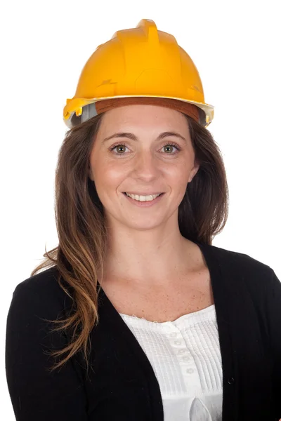 Young engineer with and security helmet — Stock Photo, Image