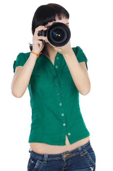 Menina tirando foto — Fotografia de Stock