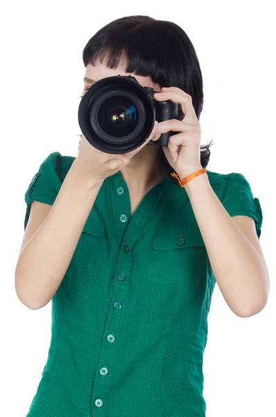 Menina tirando foto — Fotografia de Stock