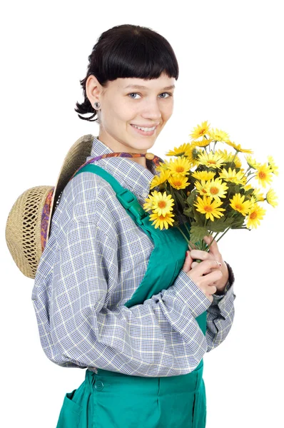 Gardener senhora atraente — Fotografia de Stock