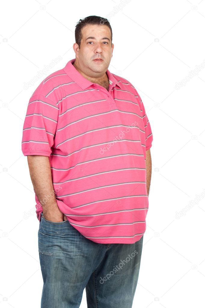 fat man in shirt