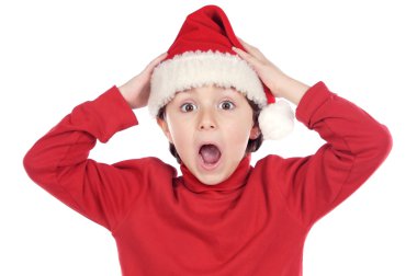 Adorable boy in christmas clipart