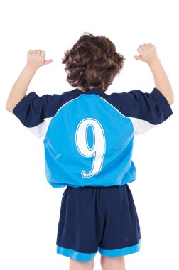 Child with number nine clipart