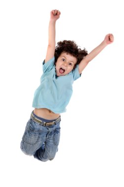 Child jumping clipart