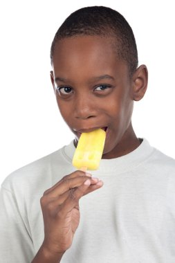 Children eating ice cream lemon clipart