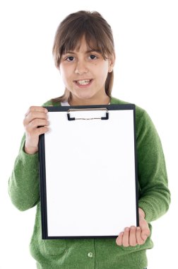 Student with notepad clipart