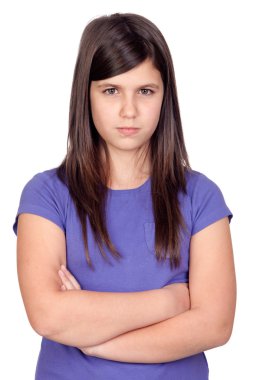 Angry preteen girl clipart