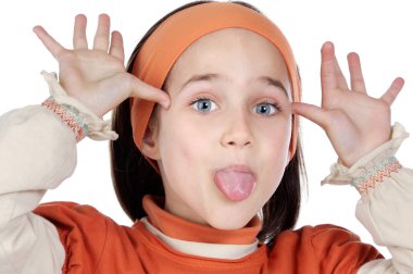 Mocking girl clipart