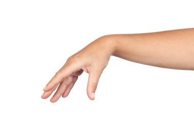 Woman's hand dropping something clipart