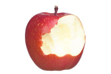 Red and bite apples clipart