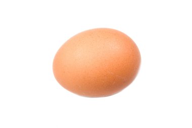 Photo of one brown hen egg clipart