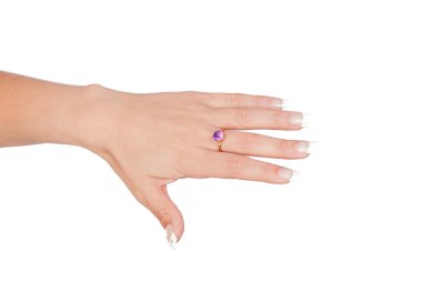 Hand of a woman with a beautiful manicure clipart