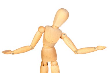 Undecided jointed wooden mannequin clipart