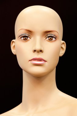 Face of a bald mannequin clipart