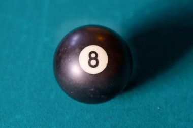 Billiard ball number eight clipart