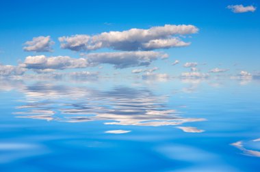 Blue sky reflected clipart