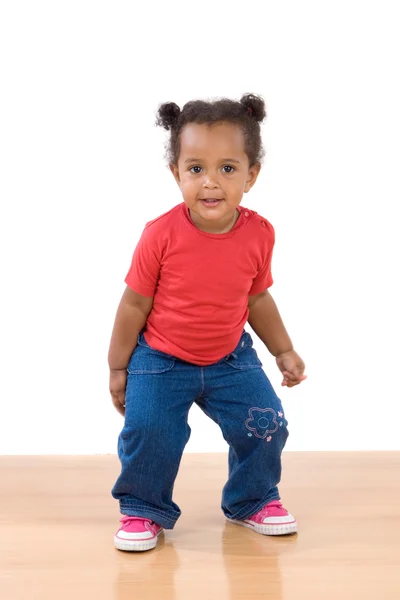 Adorable african baby dancing — Stock Photo, Image