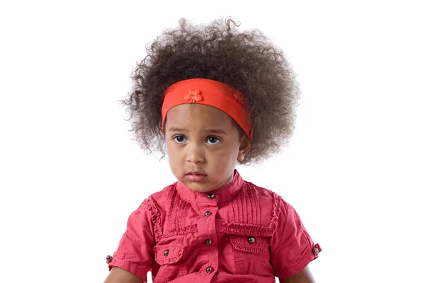 Adorabile bambino africano con acconciatura afro — Foto Stock