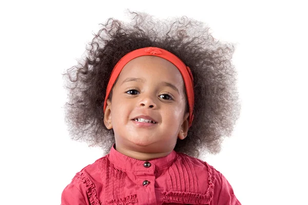 Adorabile bambino africano con acconciatura afro — Foto Stock