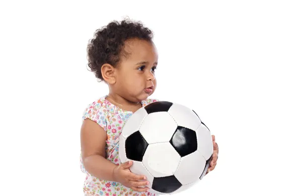 Bebé con pelota de fútbol —  Fotos de Stock