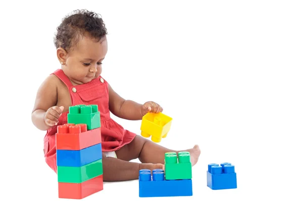 Дитина з блоків — стокове фото