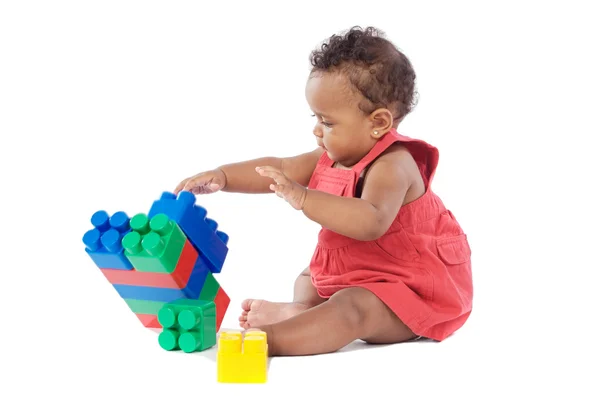 Ребёнок с блоками — стоковое фото