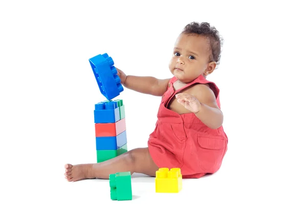 stock image Baby with blocks