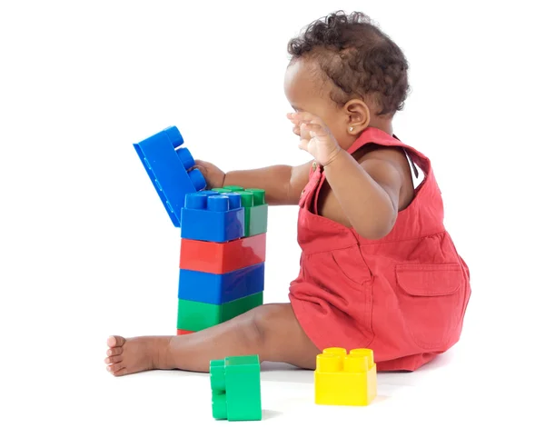 Baby with blocks — Stock Photo, Image