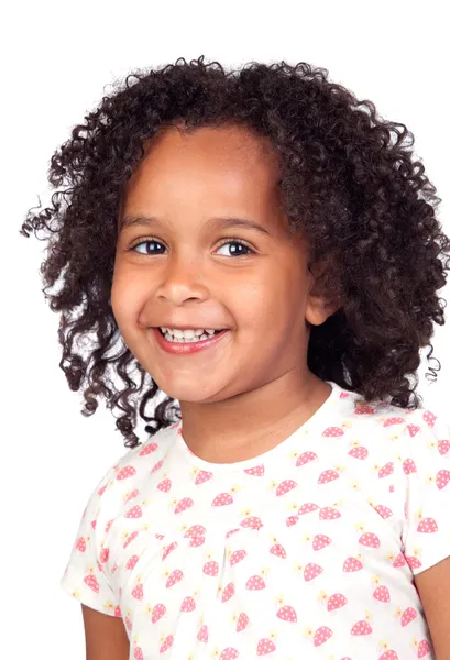 Adorável menina africana com penteado bonito — Fotografia de Stock