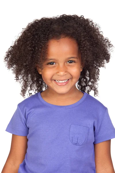 Adorabile bambina africana con bella acconciatura — Foto Stock