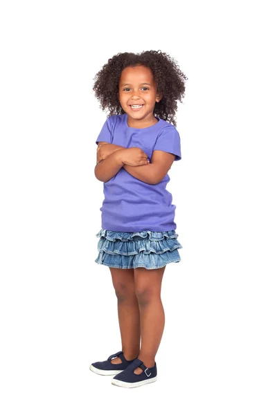 Adorabile bambina africana con bella acconciatura — Foto Stock