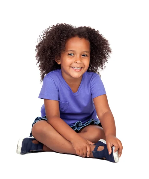 Adorabile bambina africana con bella acconciatura — Foto Stock