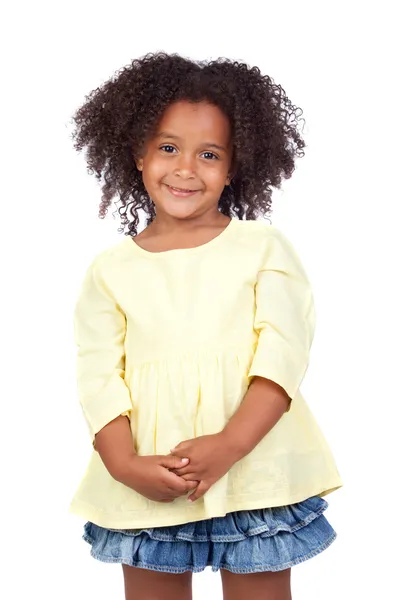 Adorable african little girl with beautiful hairstyle — Stock Photo, Image