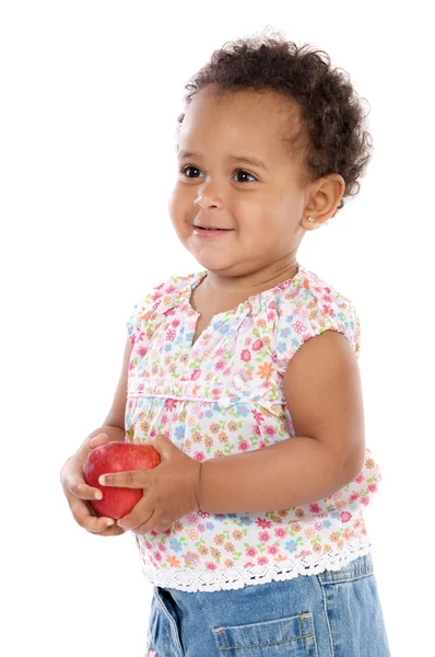 Baby with an apple — Stock Photo, Image