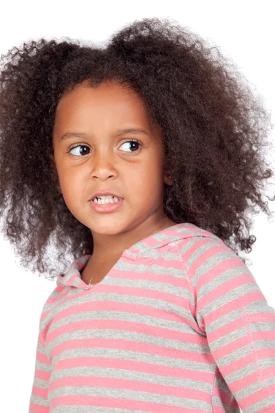 Bedårande afrikanska liten flicka med vacker frisyr — Stockfoto