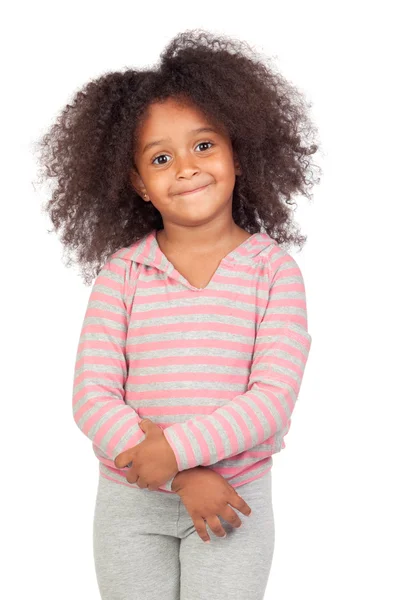 Adorable african little girl with beautiful hairstyle — Stock Photo, Image