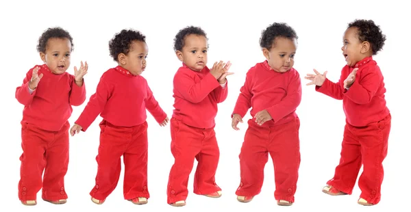 Fotografiska sekvens av en baby — Stockfoto