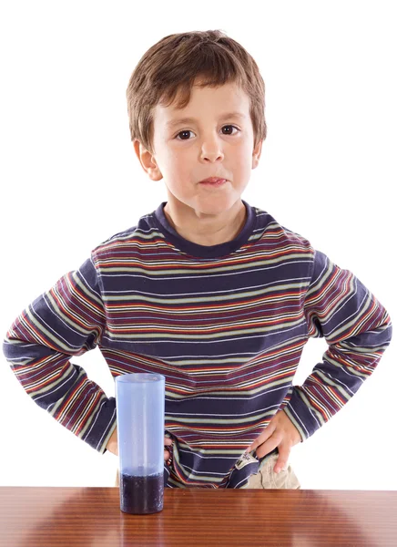 Criança bebendo um refrigerante — Fotografia de Stock